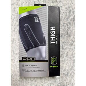 P-TEX PRO Thigh Sleeve Black Thermal Compression Kinetic Panels P-TEXG200 XL